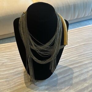 Brunella Cucinelli necklace with leather detail